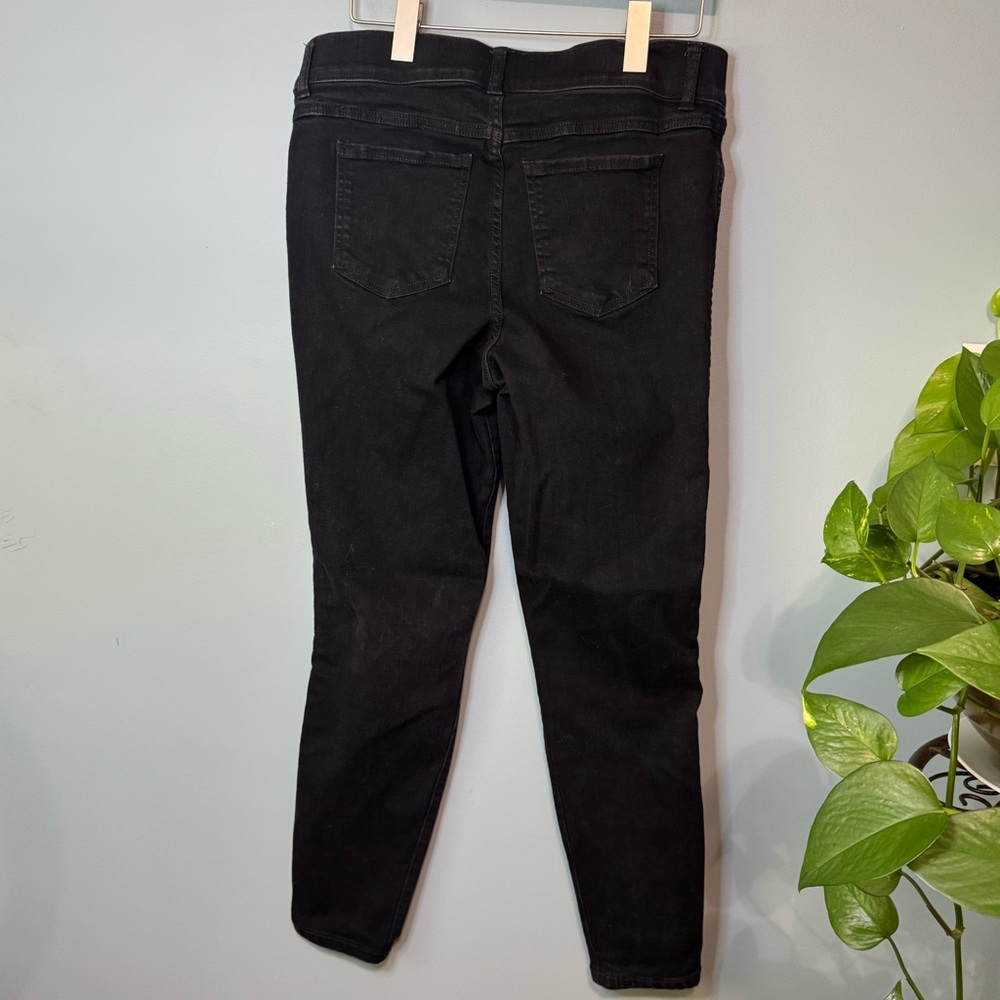 SPANX EveryWear Ankle Skinny Jeans in Clean Black 20278R. Pull On. Women’s Large - Picture 6 of 13